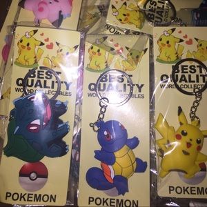 6 Pokémon character keychains